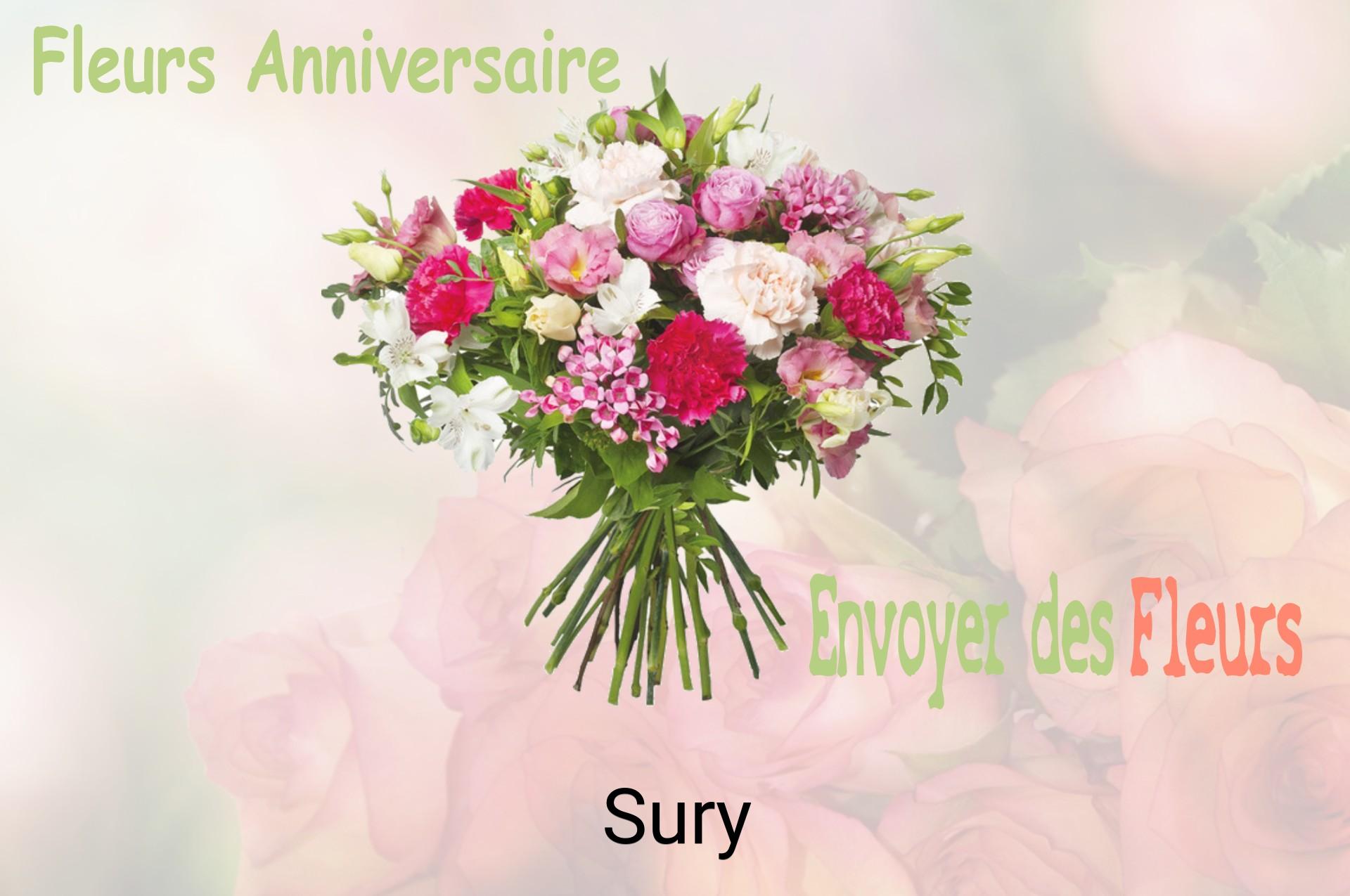 Bouquet de fleurs d’anniversaire livré à Sury